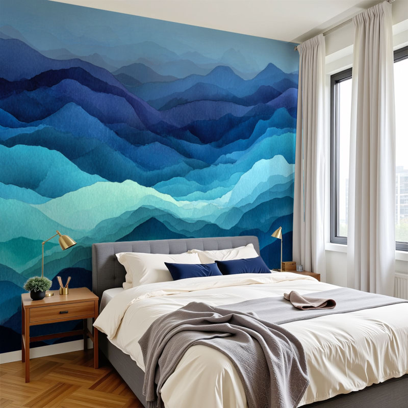 Adhésif mural amovible auto-adhésif et amovible, L 99,6 po x l 144 po