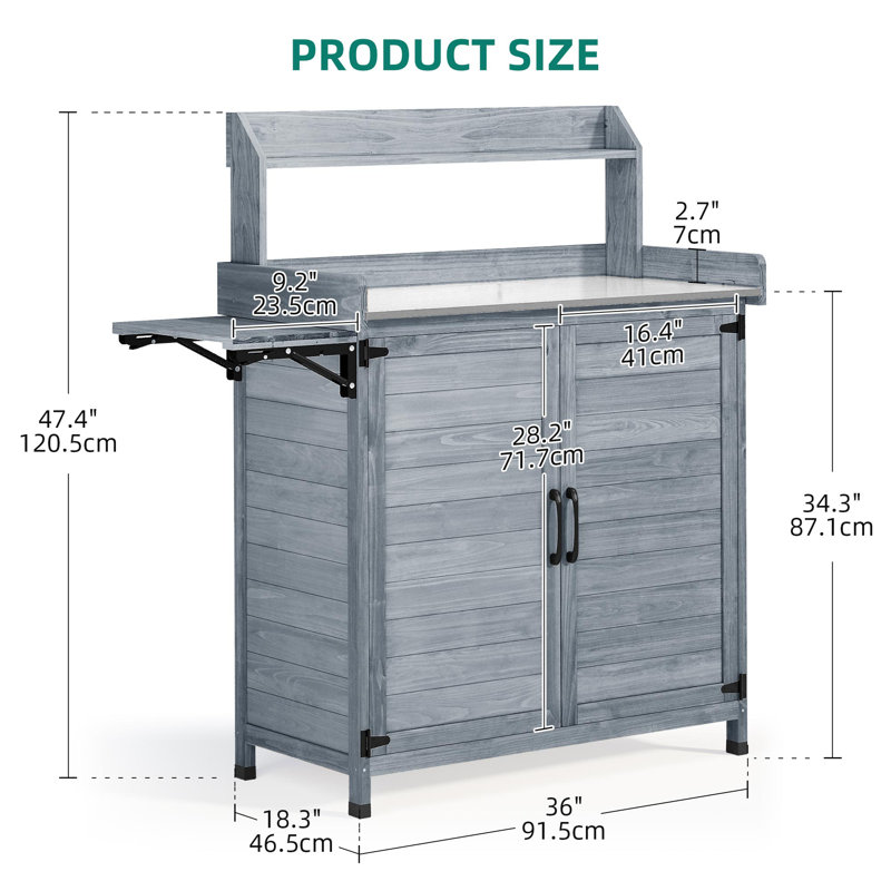 Banc de rempotage Ramush, gris