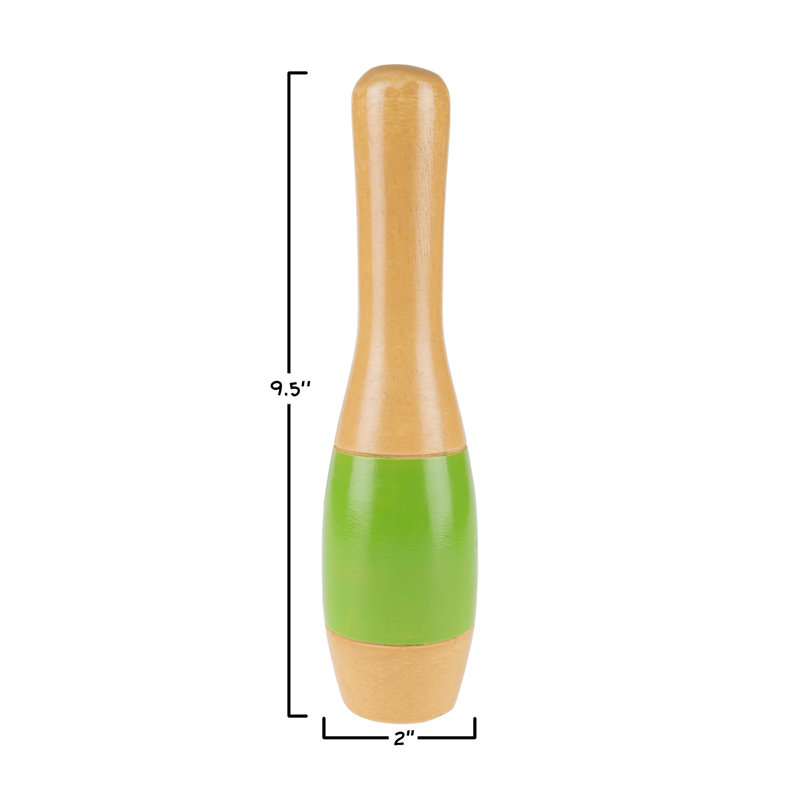 Colorful 9.5 Inch Wooden Lawn Bowling Game Set