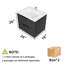 Meuble-lavabo suspendu noir moderne de 61 cm (24 pouces) avec lavabo en céramique et tiroir en forme de U, grand espace de rangement pour les produits de soins personnels. Tiroirs cannelés pour une durabilité accrue et une ouverture/fermeture fluide.