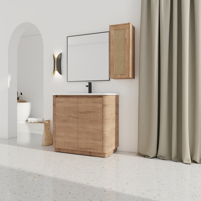 Meuble-lavabo sur pied 36 po avec lavabo en céramique