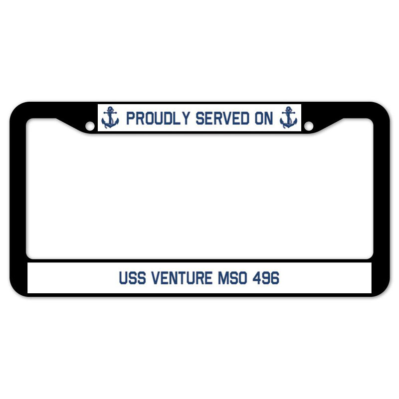 Fièrement servi sur un cadre de plaque USS VENTURE MSO 496