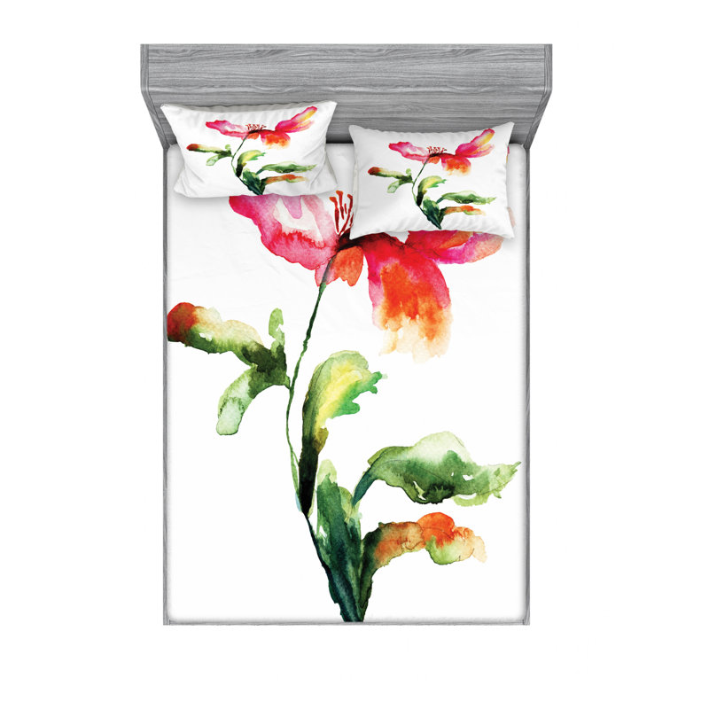 Microfiber Sheet Set, Queen Sheet Set with Fitted Sheet