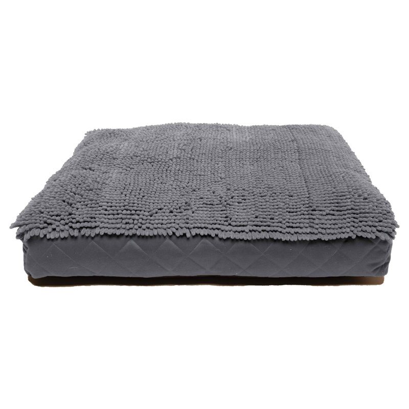Lit pour animaux en polyester DGS Pet Products, L 48 po x P 36 po x H 4 po, Très grand, Gris froid