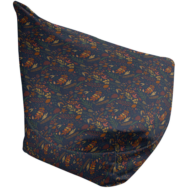 Fauteuil à billes standard &, H 29 po x l 38 po x P 42 po, Bleu marine / vert