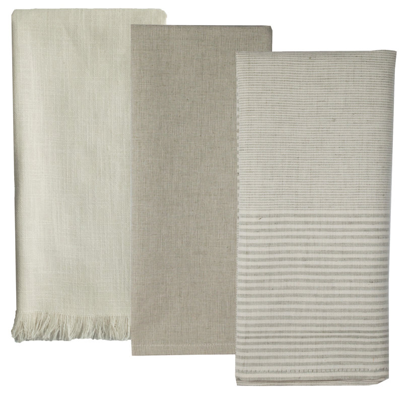 MUSHROOM AND NATURAL FARMHOUSE STRIPE