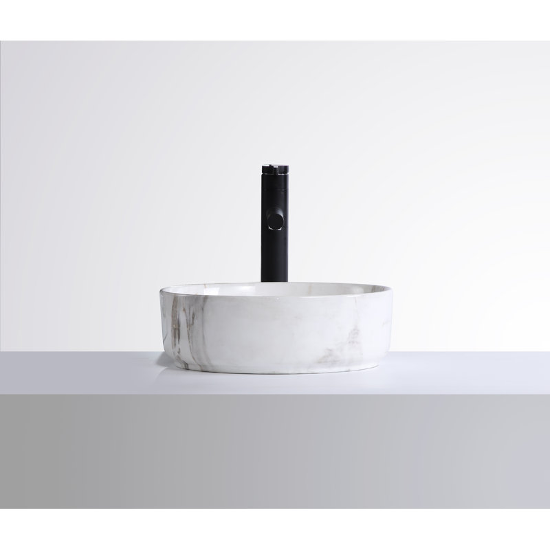 Lavabo de salle de bain vasque circulaire, Effet marbré