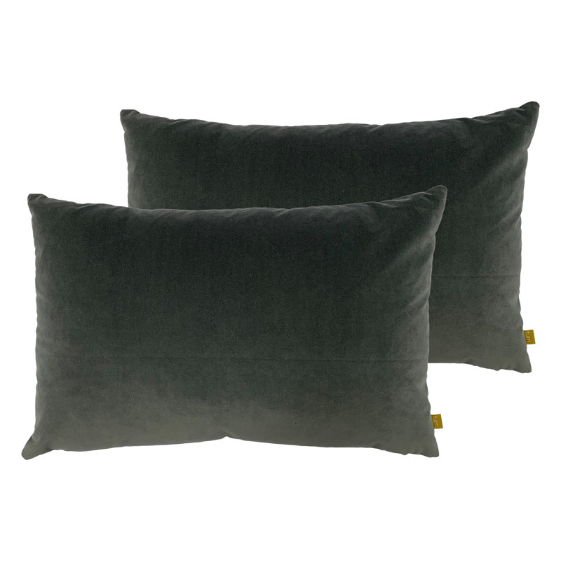Bouley Rectangular Scatter Cushion, Dark Grey, Feather