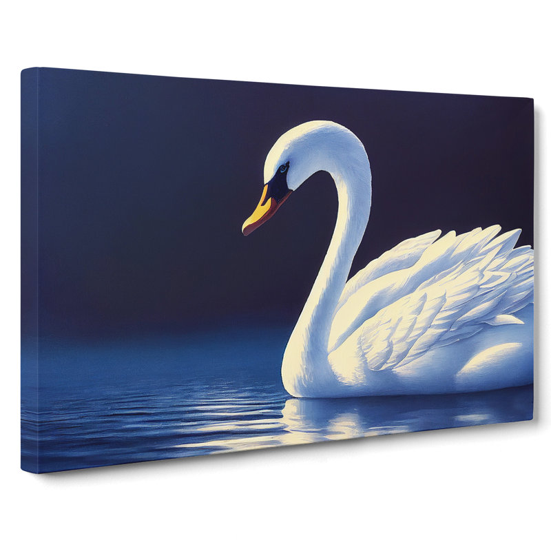 XXX-H1022-WF-7358X Ravishing Swan - Wrapped Canvas Painting