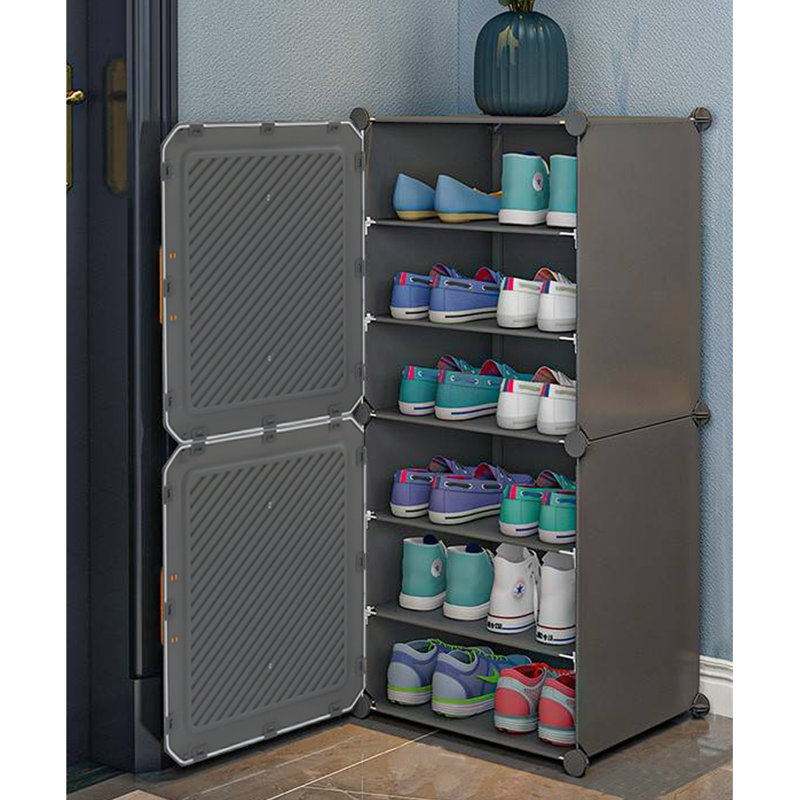 6 Pair Stackable Shoe Storage Cabinet