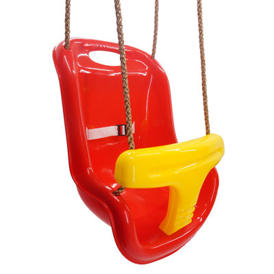 Blue Elephant Plastic Red/Yellow Bucket Swing with Mounting Hangers
