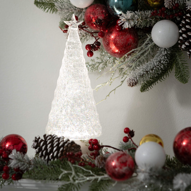 Cône de Noël 12,25 po, blanc