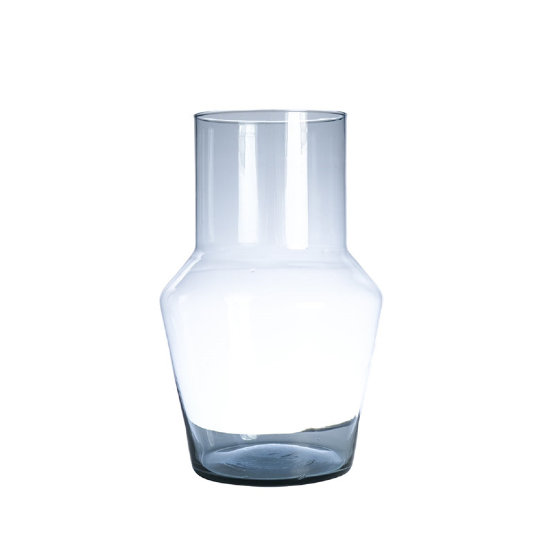 Vase en verre recyclé Evie, H 15,75 po x l 11,02 po x P 11,02 po, Clair