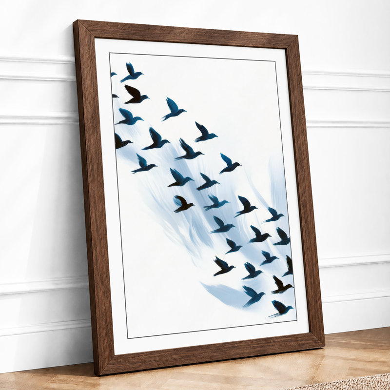 Migrating Flight Modern - Print, Walnut, A4 - 29.7 x 21.0 cm
