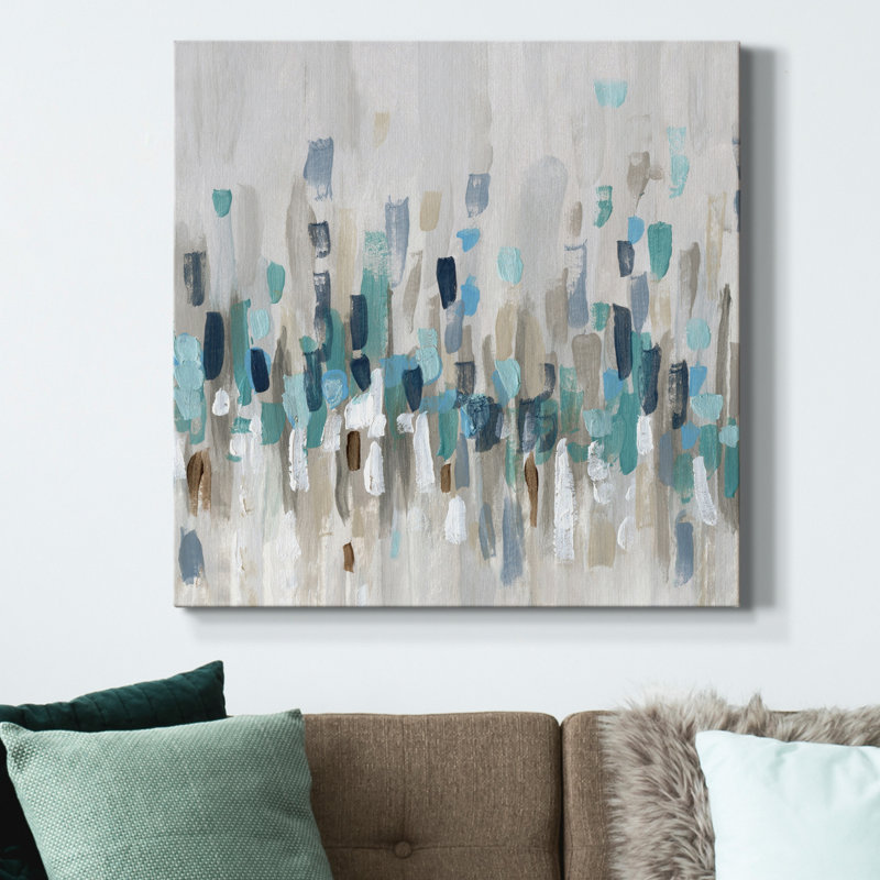 Staccato Blue I - impression sur toile tendue, H 40 po x l 40 po x P 1 po