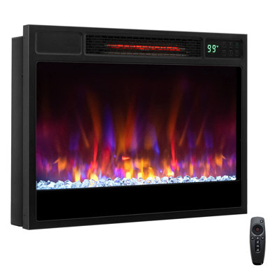 Byrum Symple Stuff 25 " W Black Electric Fireplace Insert with BTU 5120