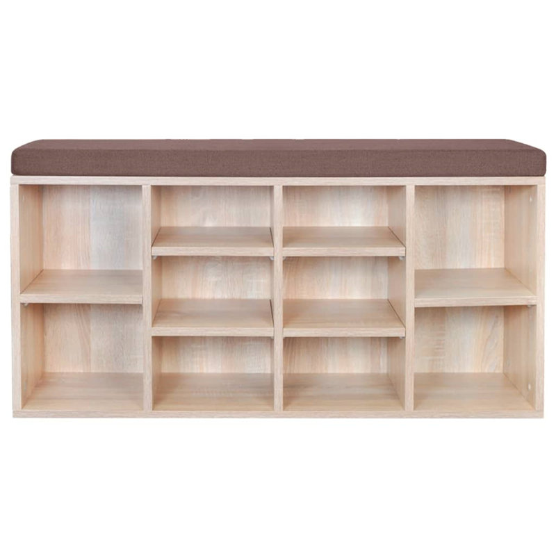 Caillou 10 Pair Shoe Storage Cabinet, Light Brown
