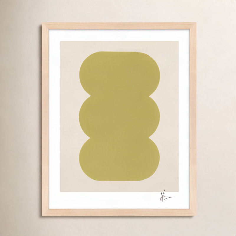 Keyhole 4 Framed Painting by Lee Lessem, 30" H x 24" W, Brown