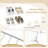  Set of 2 Metal Wire Shelving Unit Sloping Shoe Racks w/ Heightened Edge