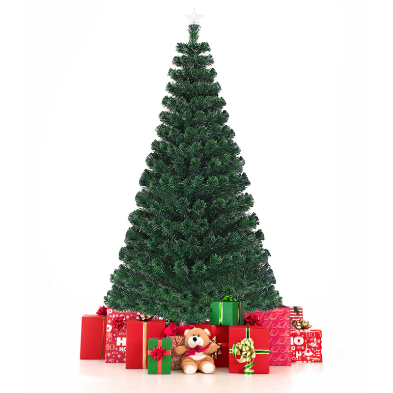 Arbre de Noël artificiel pin vert 6 pi avec 230 lumières multicolores préinstallées