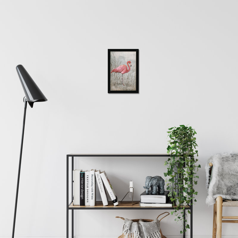 American Flamingo I by Timothy O' Toole - Painting, Black Framed Paper Print, 50cm H x 34cm W
