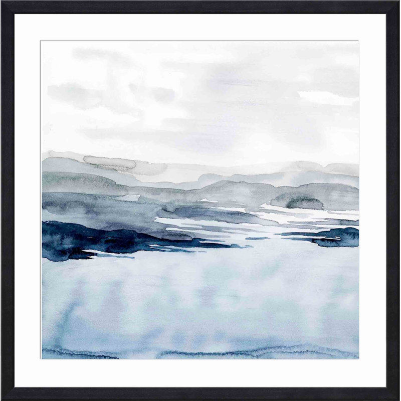 Faded Horizon I by Grace Popp, 25.8" H x 25.8" W x 1.18" D, Black