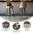 James Metal Barstool with Swivel Vinyl Upholstered Bucket Seat and Footrest-55850516-100041922