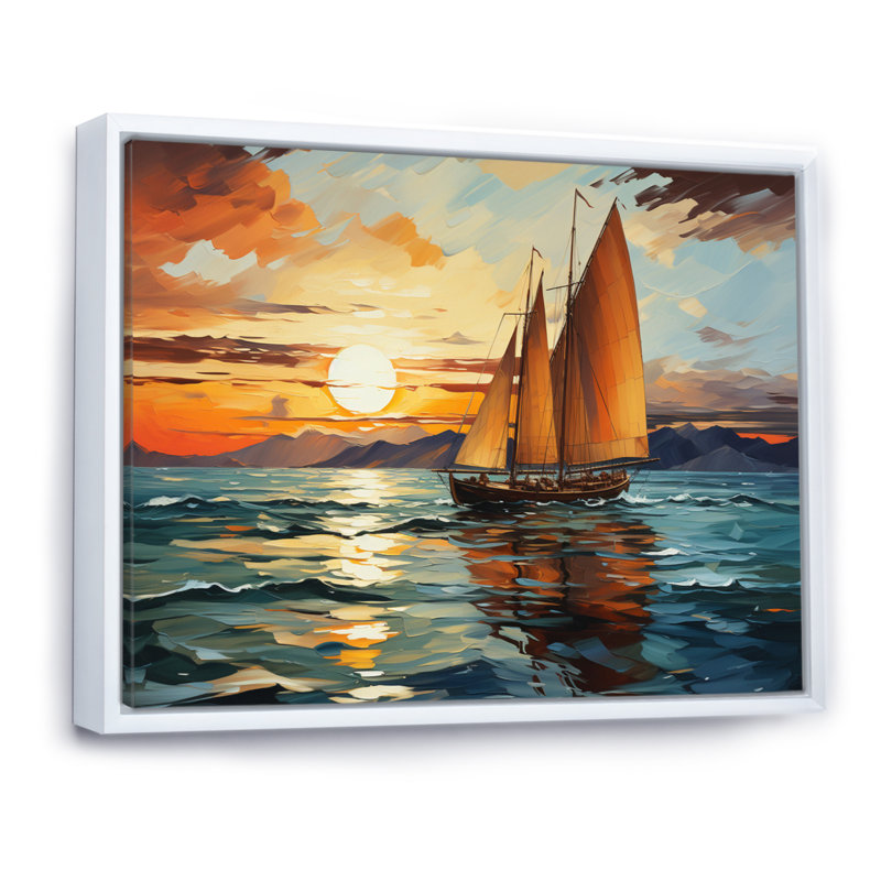 Impression sur toile Iolanta, H 34 po x l 44 po x P 1,5 po, Cadre flottant blanc