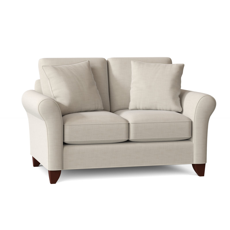 Almada Loveseat, Peyton 31 White Performance Twill, Manhattan, No