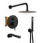 Système de douche complet mural à 3 fonctions rondes avec valve brute-58146965