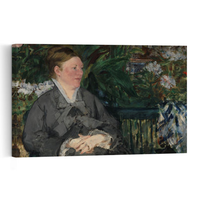 Madame Manet dans la serre, 1879 - Affiche murale abstraite contemporaine représentant des fleurs et des plantes