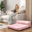 Canapé réglable en tissu moelleux, design moderne pour cinéma maison, rose