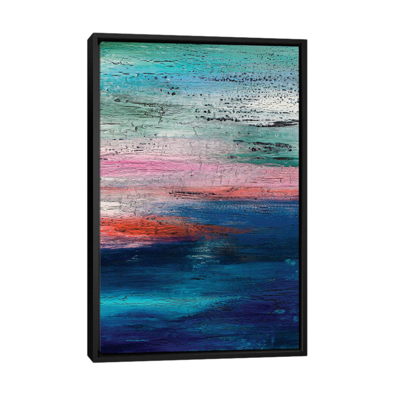 « dimanche matin », reproduction d’art sur toile, Toile avec cadre noir, Pas de tapis, H 48 po x l 32 po x P 1,5 po