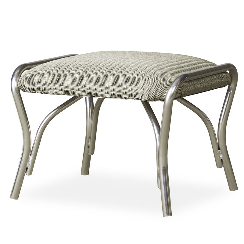 All Seasons Rectangle Outdoor Ottoman Patio Ottoman, Linen