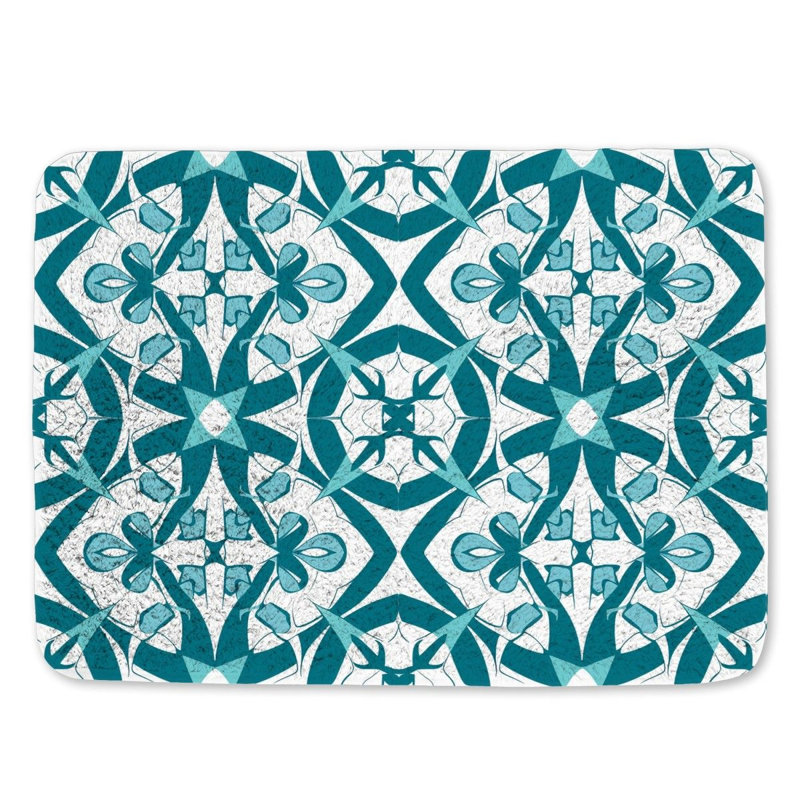 Dartha Microfiber / Microsuede Non-Slip Bath Mat, 21"W x 34"L