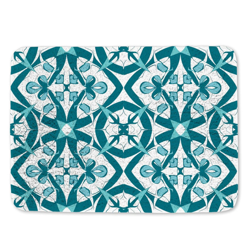 Dartha Microfiber / Microsuede Non-Slip Bath Mat, 17"W x 24"L