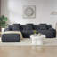 Boneless Modern L-Shaped Modular Sectional Sofa For Living Room, Comfortable Couch With Movable Ottoman And No Assembly Needed-715894357