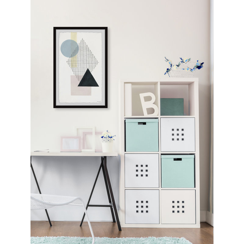 Connected Shapes 1 Piece Single Picture Frame Painting, 61 cm H x 41 cm W