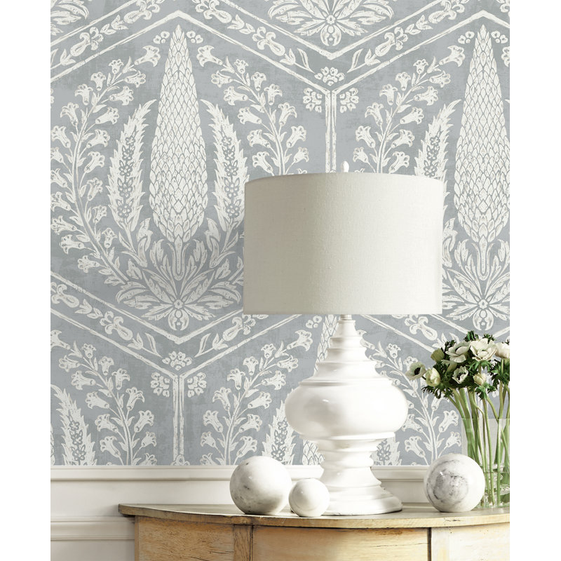 Rouleau de papier peint L 27 pi x l 27 po, Gris horizon