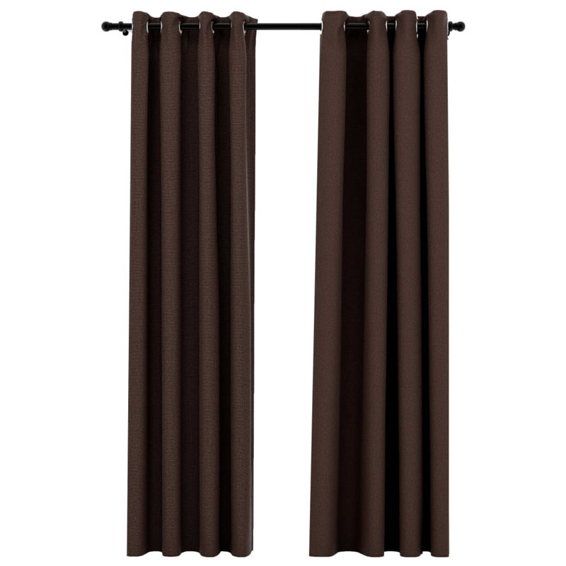 Chaarvi Blackout Curtain Pair, 140cm Width x 225cm Drop, Taupe