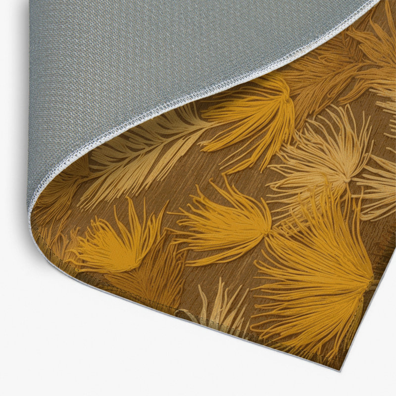 Tapis d'intérieur et d'extérieur brun Botanical, Rectangle 4pi x 6 pi