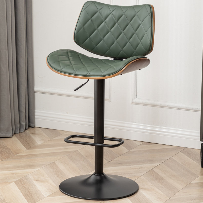 Tabouret de bar pivotant à hauteur réglable, Vert
