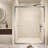 Tempered Glass With Explosion Proof Film,Aluminum Frame Double Sliding Shower Door,Stainless Steel Handle-112519814