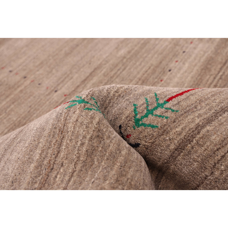 Kashkuli Gabbeh Grey Rug 5'0" x 8'0"