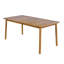 Table de salle à manger d'extérieur en bois d'acacia de L 67 po
