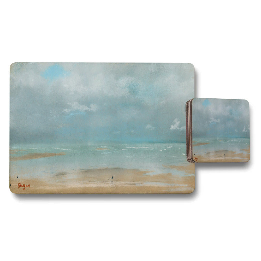 Beach Ocean Seascape Placemat And Coaster Set For Dining Table