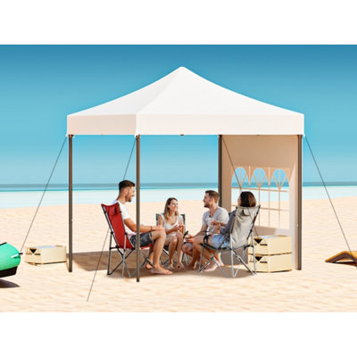 10x10 Hexagonal Peak Canebo with Reinforced Coffee Steel Frame, 420D PU Waterproof Roof & Sidewalls, 2 Zippered Windows + 2 Doors, Complete with 8 Galvanized Stakes & Storm Ropes