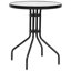 Faizudeen Round Glass Outdoor Bistro Table-1504001990-1504002043-1504002041