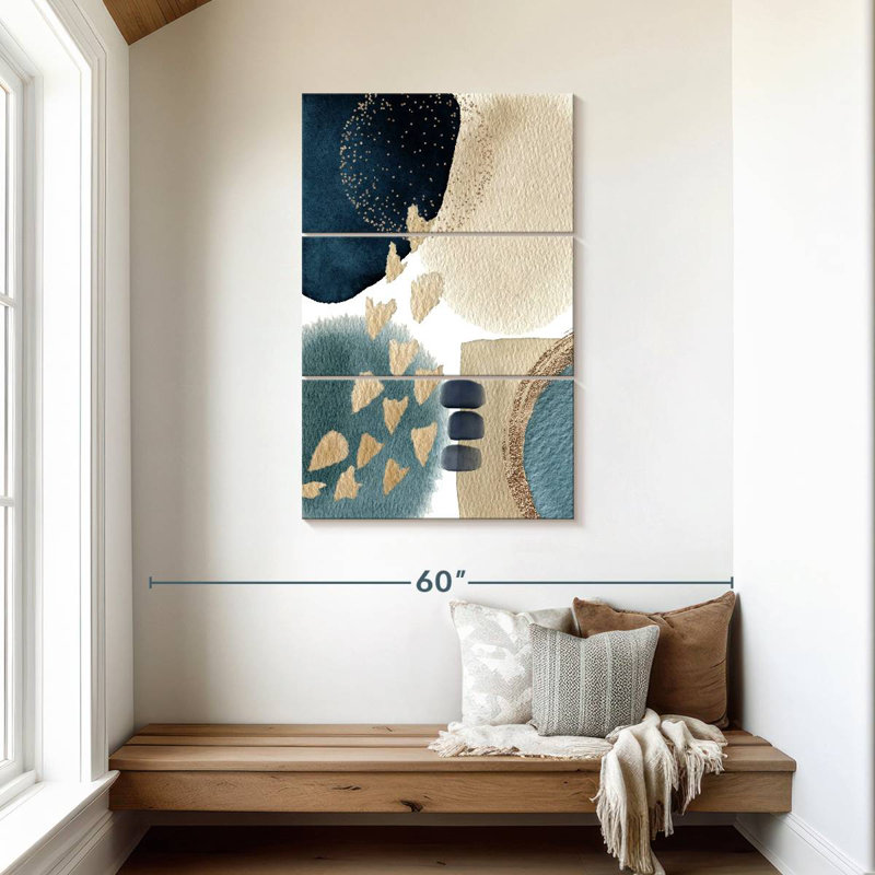 Avery Abstract Blue Beauty I, 45" H x 28" W