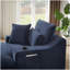 Canapé à compression rembourré de 47,24 pouces de style moderne et confortable avec une conception de coussin unique, chaise longue pour le salon, la chambre à coucher, un appartement, un bureau, bleu-1407069454